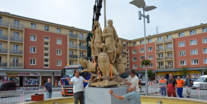 Sousoší z kašny prošlo složitým restaurátorským procesem