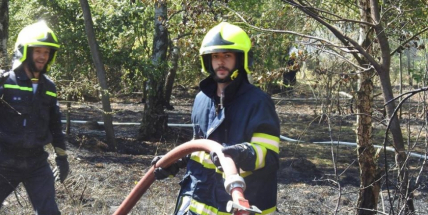 AKTUÁLNĚ: U vrcholu kopce Strážný, nedaleko Trhových Dušníků hoří les