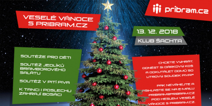 Zábavný podvečer pro děti, soutěž v pojídání bramborového salátu a pití piva na ex pro dospělé – tak bude vypadat předvánoční mejdan s pribram.cz!