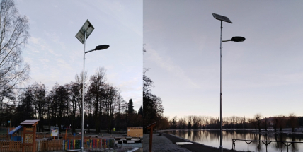 Solární osvětlení kolem Nového rybníka je již hotové
