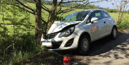 Aktuálně: U Jablonné zasahují záchranáři, auto narazilo do stromu