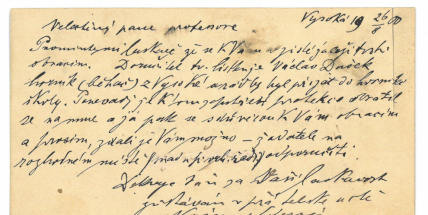 V příbramském archivu objevili vizitku Antonína Dvořáka s jeho rukopisem