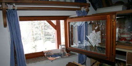 Zloděj chatu doslova vybílil, odcizil i kančí kůži