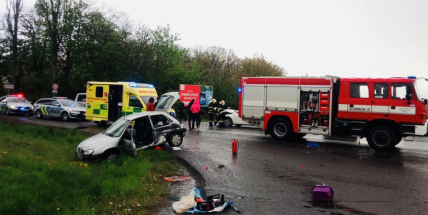 Dopravní nehoda se zraněním zkomplikovala provoz na výjezdu z Příbrami