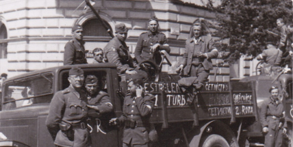 Do osvobozovacích bojů se v roce 1945 zapojila i četnická rota z Hořovic