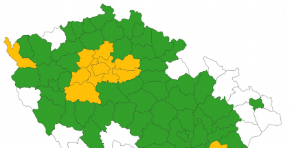 Ministerstvo zveřejnilo nový semafor, nad Příbramskem už svítí oranžová