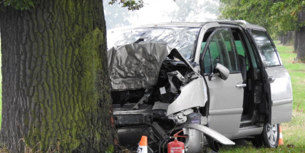 U Tochovic narazilo auto do stromu, řidič skončil v bezvědomí