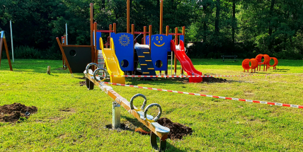 Hřiště u Litavky začíná dostávat svou finální podobu