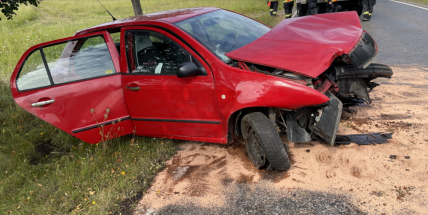 U Jablonné narazilo auto do stromu, řidič skončil v nemocnici