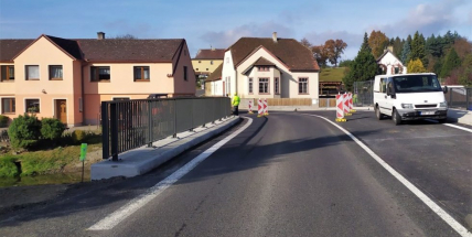 Stavbaři v Počaplech na Příbramsku dokončili most přes Mlýnský potok
