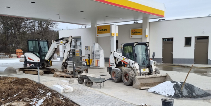 Rekonstrukce dobříšské čerpačky se chýlí k závěru, v budoucnu zde dobijete elektromobil