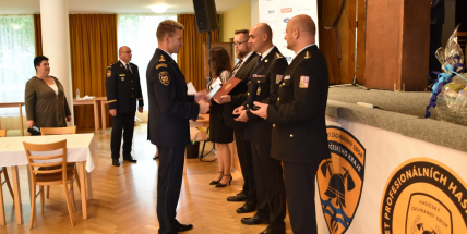 Profesionální hasiči v Příbrami oslavili 50 let od svého vzniku