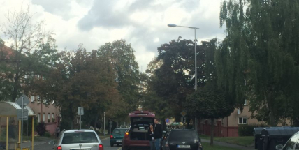 Nehoda v ulici Politických vězňů, naštěstí bez zranění