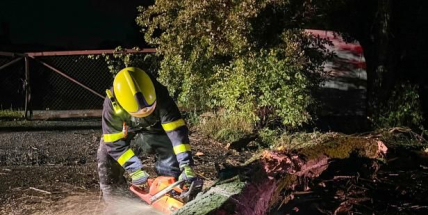 Ve středních Čechách silné bouřky lámaly stromy, hasiči měli přes 140 výjezdů