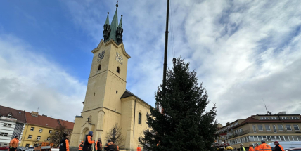 Video: Příbramské náměstí už zdobí vánoční strom