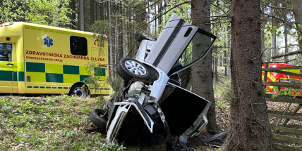 Řidič citroënu se podruhé narodil: Po nárazu do stromu vyvázl s lehkým zraněním