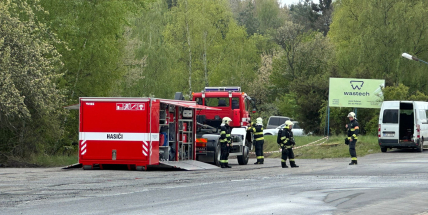 Příbramští hasiči odstraňují následky úniku plynu u Dubence