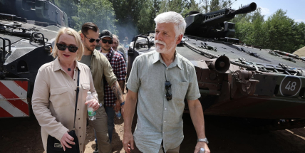 Den pozemního vojska Bahna nečekaně navštívil prezident Pavel