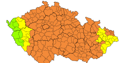 ČHMÚ vedle veder a bouřek varuje i před stoupáním hladin toků