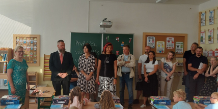 Starosta Konvalinka zahájil nový školní rok u prvňáčků na ZŠ Školní