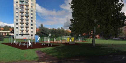 Nové multifunkční hřiště oživí vnitroblok v ulici Jana Drdy
