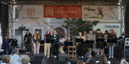 Hudba, talent a radost na příbramském náměstí, SchoolStock rozezní ZUŠ Open 2025