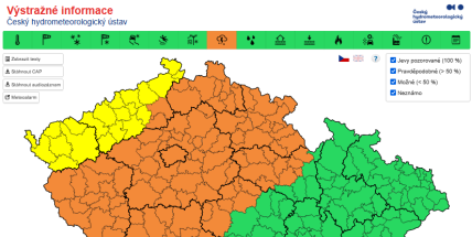 V Čechách ve středu hrozí velmi silné bouřky s větrem a krupobitím, varuje ČHMÚ