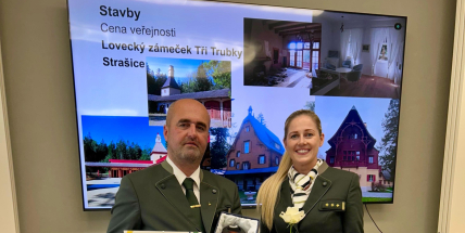 Vojenské lesy získaly Cenu veřejnosti za obnovu loveckého zámečku Tři Trubky