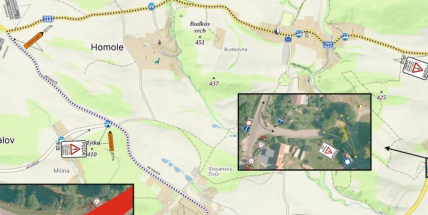 Výstavba kanalizace uzavřela silnici v Drevníkách, potrvá do října