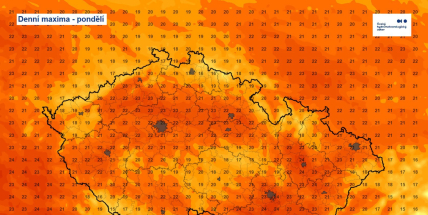 Počasí nabere letní obrátky. Po deštivém začátku týdne se začne oteplovat až k 30 °C