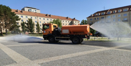 Příbram kropí ulice, aby se ochladily. Vydrží to jen chvíli, říká místostarosta