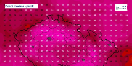 Vedra udeří naplno. V pátek může v Česku padnout hranice 40 stupňů