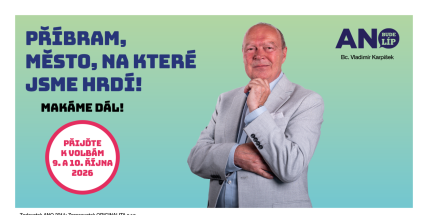 ANO Příbram (číslo 9) představuje kandidáta na starostu Bc. Vladimíra Karpíška