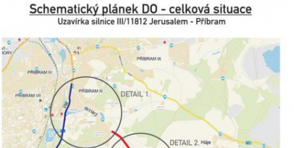 V dubnu bude úplně uzavřena silnice z Příbrami na Jerusalém