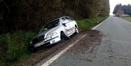 Dodávka přejela do protisměru a smetla octavii