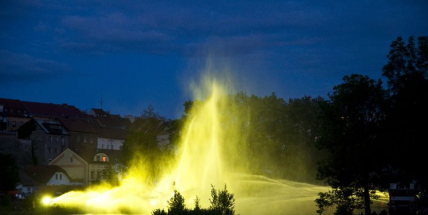 Právě dnes: Ve 22 hodin bude na Oboře hasičská fontána