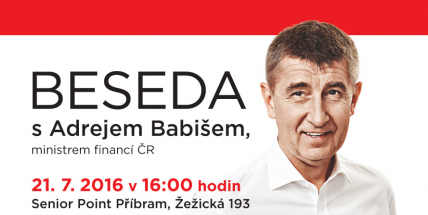 V příbramském Senior Pointu bude beseda s Andrejem Babišem