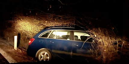 Auto skončilo v příkopu na silnici do Mirovic za obcí Počaply.