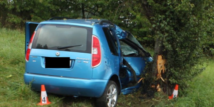 Ráno zemřela u Třebska dvacetiletá spolujezdkyně