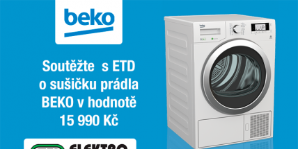VELKÁ JARNÍ SOUTĚŽ O SUŠIČKU PRÁDLA BEKO V HODNOTĚ 15 990 Kč