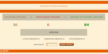 Známe výherce o poukaz na večeři.