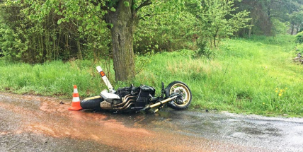 U Malé Hraštice došlo k vážné dopravní nehodě motorkáře