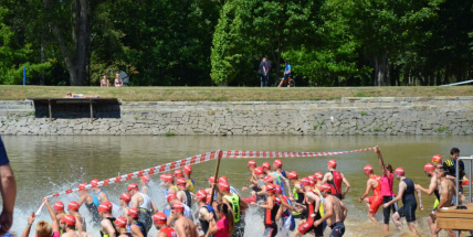 Dnes se na Nováku konal Příbramský triatlon