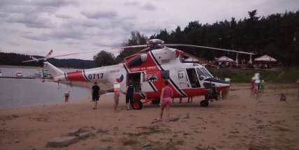 V kempu Radava zasahoval vrtulník letecké záchranné služby