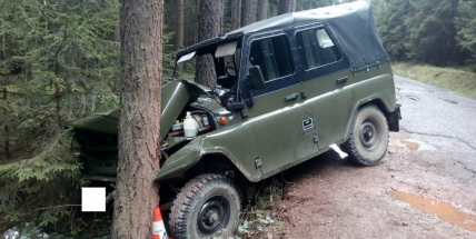 Právě teď: Náraz vozu do stromu u Nepomuku