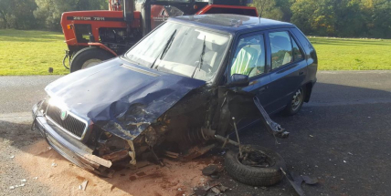 V Sedlčanech došlo ke střetu dvou vozidel