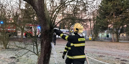 K hořícímu stromu právě teď vyjel HZS Příbram