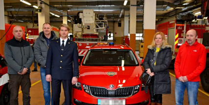 HZS Příbram představilo novou velitelskou Octavii